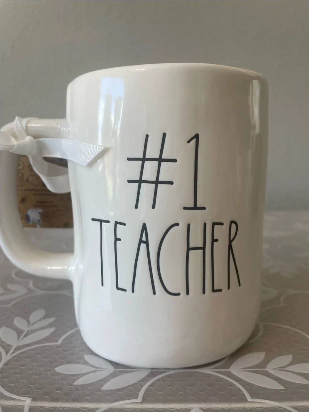 Rae Dunn X Peanuts Snoopy Apple Ceramic Mug NWT Double-Sided #1 Teacher